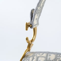Christian Dior Medium Saddle Oblique Light Grey