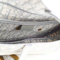 Christian Dior Medium Saddle Oblique Light Grey