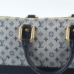 Louis Vuitton Mini Lin Monogram Horizontal Alma Navy