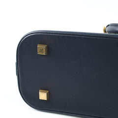 Louis Vuitton Mini Lin Monogram Horizontal Alma Navy