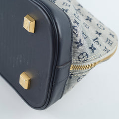 Louis Vuitton Mini Lin Monogram Horizontal Alma Navy