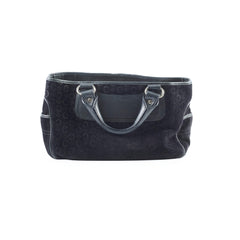 Celine Boogie Satchel Macadam Black Suede