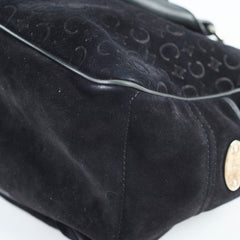 Celine Boogie Satchel Macadam Black Suede