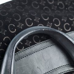 Celine Boogie Satchel Macadam Black Suede
