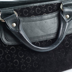 Celine Boogie Satchel Macadam Black Suede