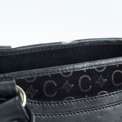 Celine Boogie Satchel Macadam Black Suede