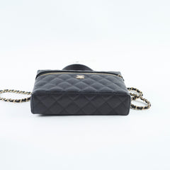 Chanel 25c Top Handle Black Caviar Vanity