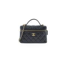Chanel Top Handle Vanity Bag Black Caviar GHW