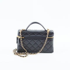 Chanel Top Handle Vanity Bag Black Caviar GHW