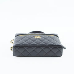 Chanel Top Handle Vanity Bag Black Caviar GHW