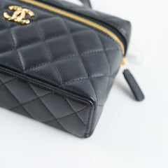 Chanel Top Handle Vanity Bag Black Caviar GHW