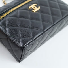 Chanel Top Handle Vanity Bag Black Caviar GHW