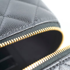 Chanel Top Handle Vanity Bag Black Caviar GHW