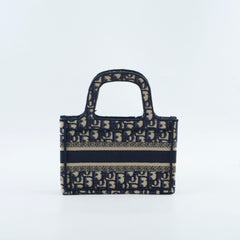 Christian Dior Mini Book Tote Oblique Navy
