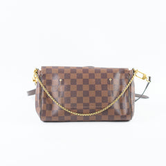 Louis Vuitton Favourite MM Damier Ebene Coated Canvas Brown