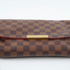 Louis Vuitton Favourite MM Damier Ebene Coated Canvas Brown