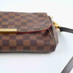 Louis Vuitton Favourite MM Damier Ebene Coated Canvas Brown