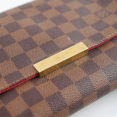 Louis Vuitton Favourite MM Damier Ebene Coated Canvas Brown