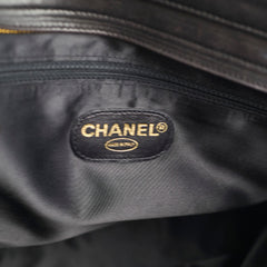 Chanel Vintage CC Logo Lambskin Chain Tote Black