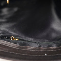 Chanel Vintage CC Logo Lambskin Chain Tote Black