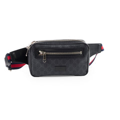 Gucci Monogram Side Waist Bag Black