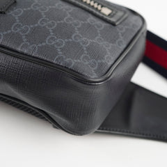 Gucci Monogram Side Waist Bag Black