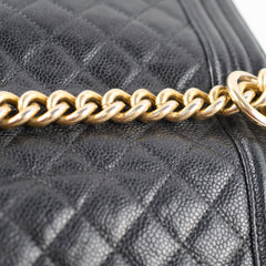 Chanel Small Boy Bag Black Caviar GHW