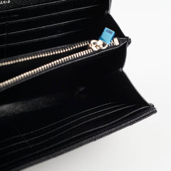 Saint Laurent Cassandre Envelope Flap Wallet Black