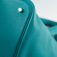 Hermes Picotin 22 Clemence Vert Verone Palladium HW X Stamp