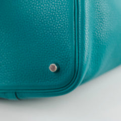 Hermes Picotin 22 Clemence Vert Verone Palladium HW X Stamp