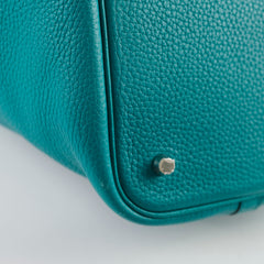 Hermes Picotin 22 Clemence Vert Verone Palladium HW X Stamp