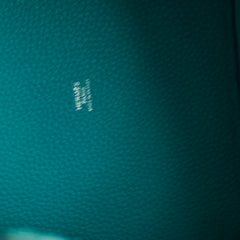 Hermes Picotin 22 Clemence Vert Verone Palladium HW X Stamp