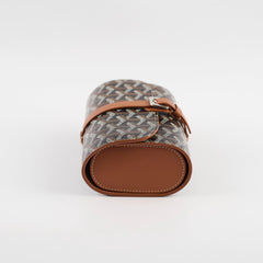 Goyard Clamecy Double Travel Watch Case Tan