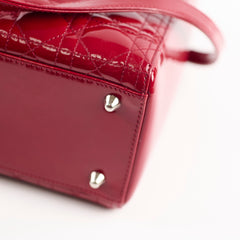 Christian Dior Lady Dior Large Patent Red