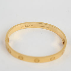 Cartier Classic Model Love Bracelet Size 15 Yellow Gold