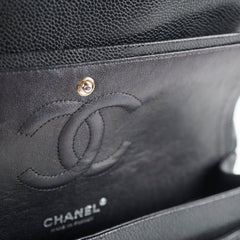 Chanel Classic Flap M/L Caviar Black Shoulder Bag