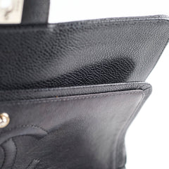 Chanel Classic Flap M/L Caviar Black Shoulder Bag