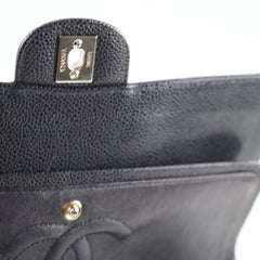 Chanel Classic Flap M/L Caviar Black Shoulder Bag