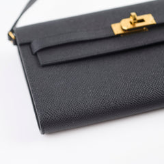 Hermes Kelly To Go Black Espom GHW A Stamp