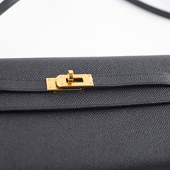 Hermes Kelly To Go Black Espom GHW A Stamp