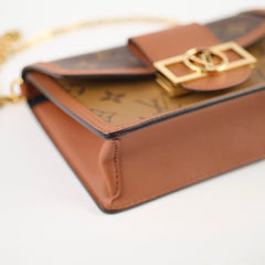 Louis Vuitton Dauphine Chain Wallet Reverse Monogram Microchip
