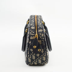 Deal of The Week - Christian Dior Medium D-Vibe Bowling Bag Navy Oblique