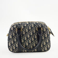 Deal of The Week - Christian Dior Medium D-Vibe Bowling Bag Navy Oblique