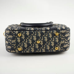 Deal of The Week - Christian Dior Medium D-Vibe Bowling Bag Navy Oblique