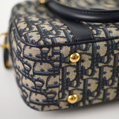Deal of The Week - Christian Dior Medium D-Vibe Bowling Bag Navy Oblique