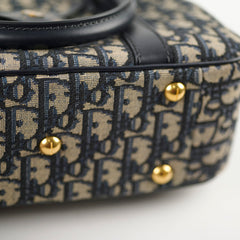 Deal of The Week - Christian Dior Medium D-Vibe Bowling Bag Navy Oblique