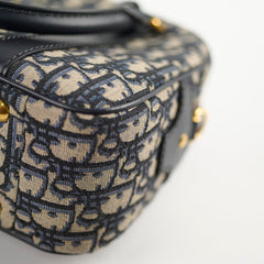 Deal of The Week - Christian Dior Medium D-Vibe Bowling Bag Navy Oblique