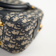 Deal of The Week - Christian Dior Medium D-Vibe Bowling Bag Navy Oblique