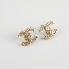 Chanel Large CC Stud Earrings Costume Jewellery