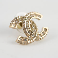 Chanel Large CC Stud Earrings Costume Jewellery